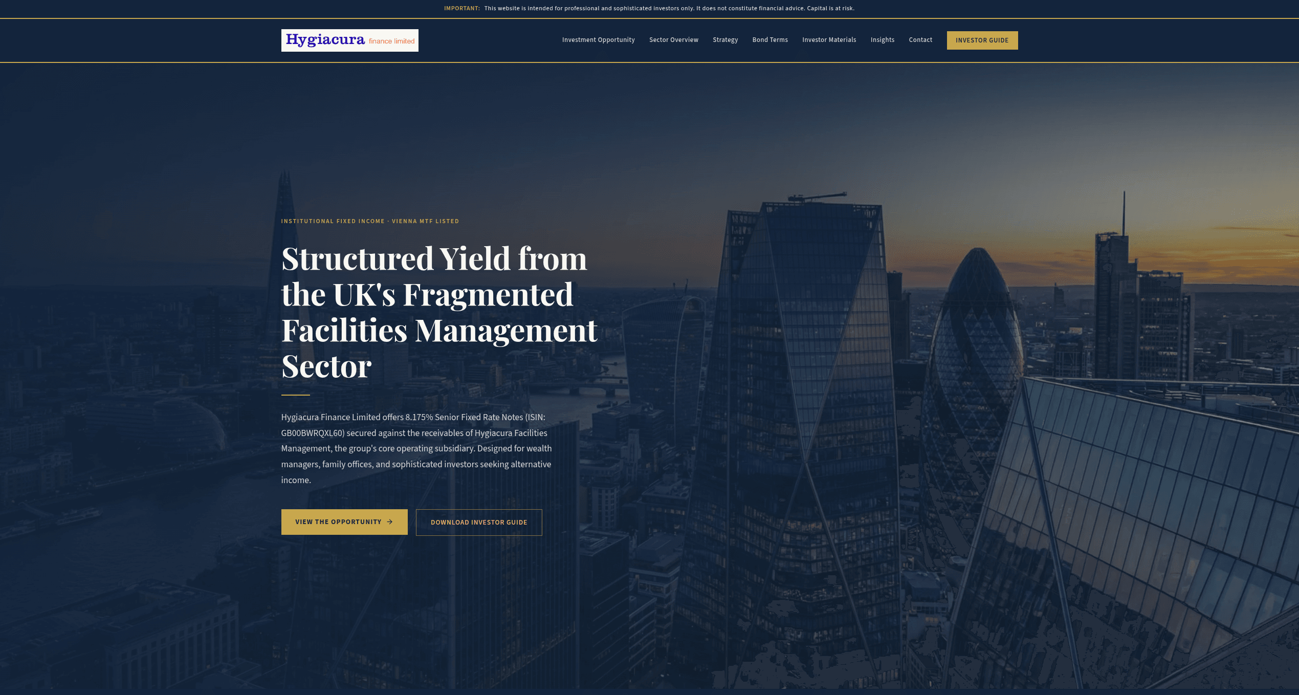 Homepage preview of Hygiacura.bond