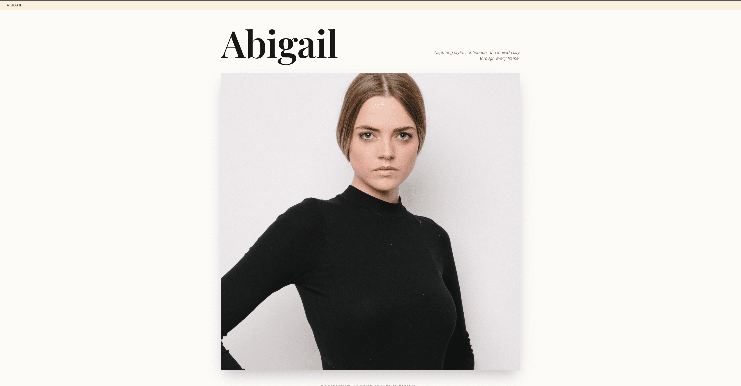 Homepage preview of Abigail.cfd