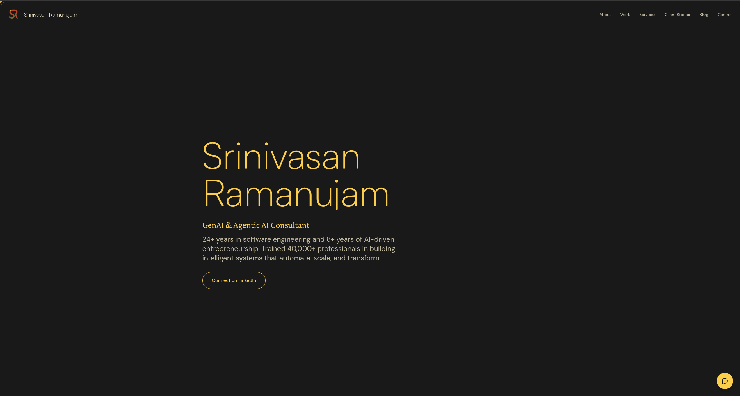 Homepage preview of SrinivasanRamanujam.sbs