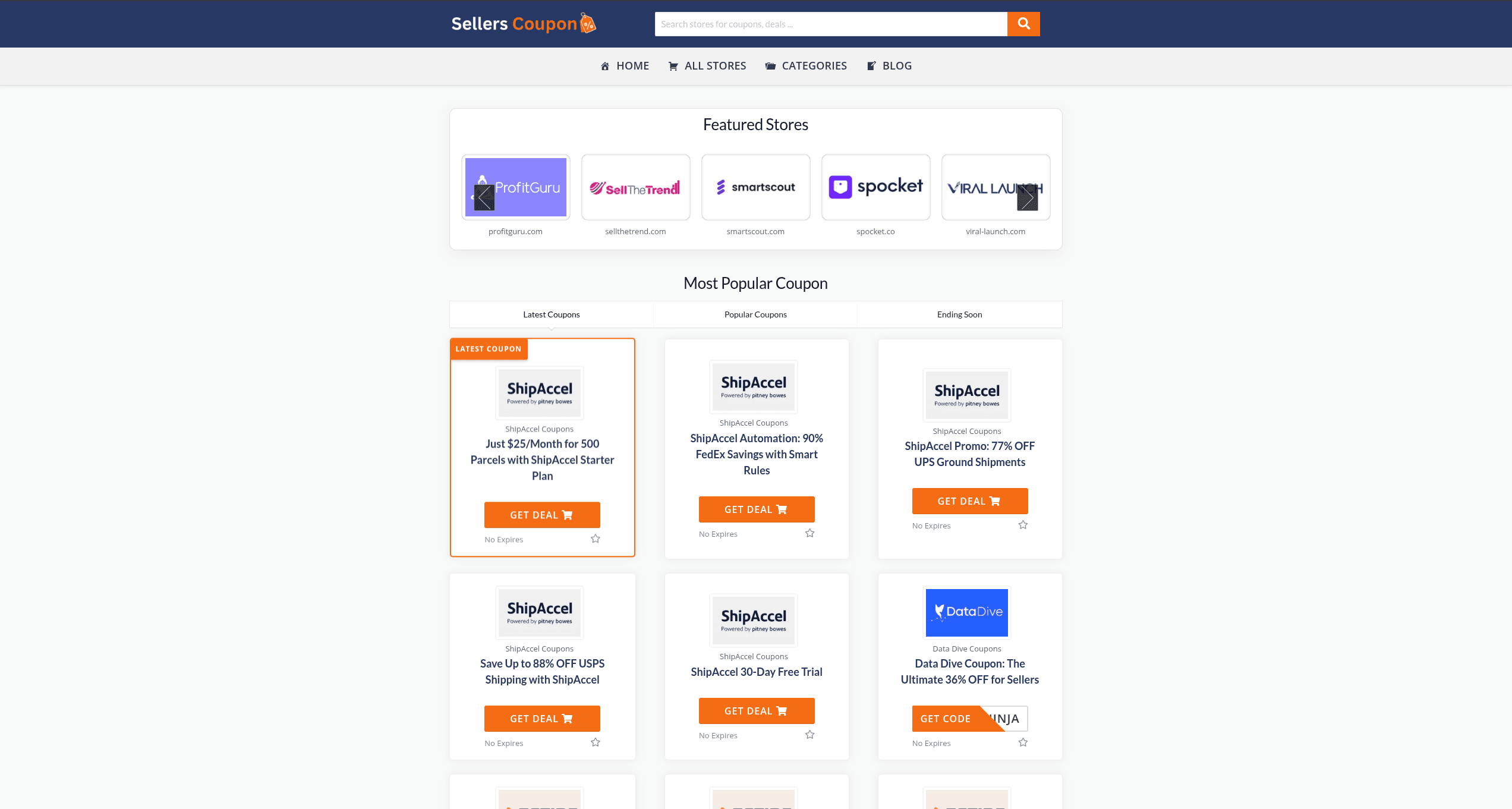 Homepage preview of Sellers.qpon